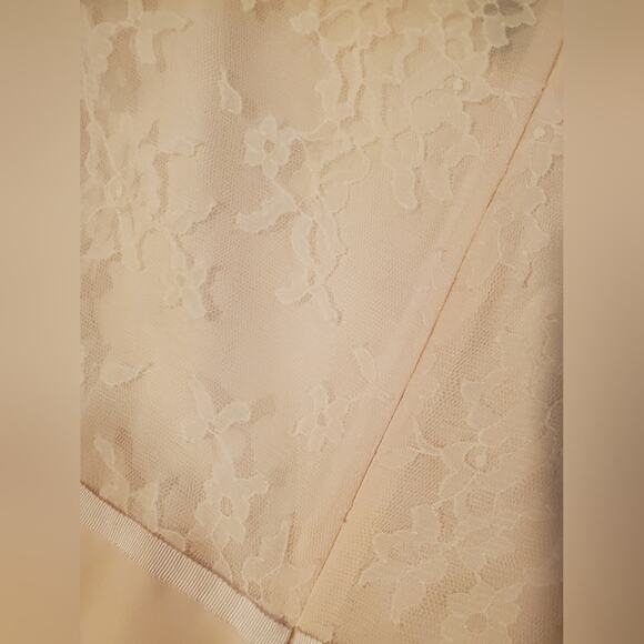 EUC Monique Lhuillier Luna Maxi Dress with Lace in Blush Sz 8 - Picture 7 of 10